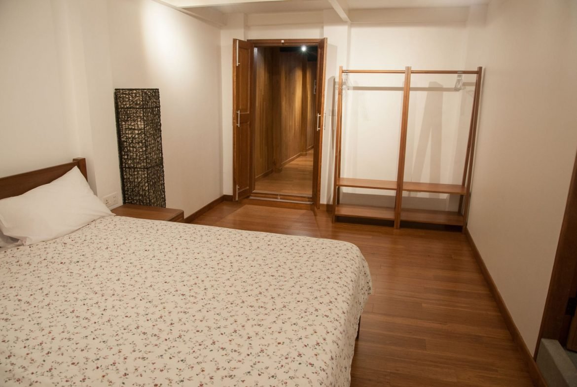 bedroom in colonial apartment yangon
