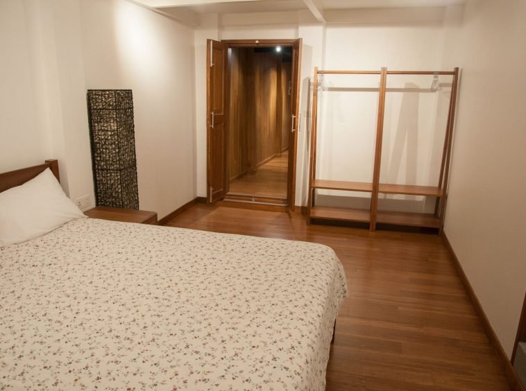 bedroom in colonial apartment yangon