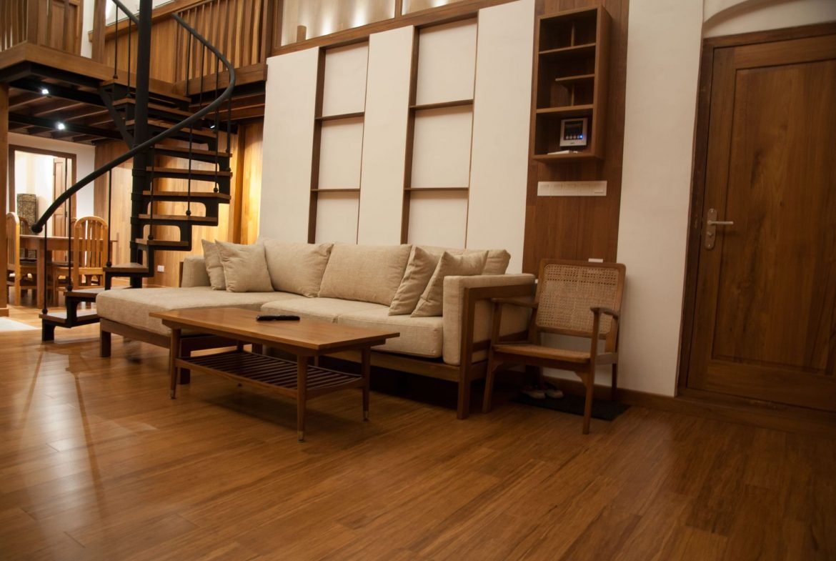 sofa set in heritage apartment