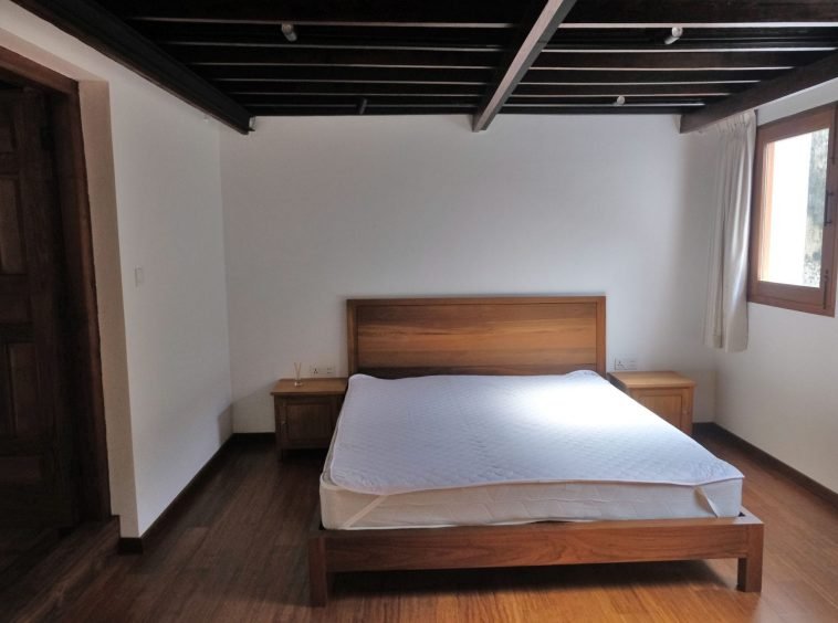 bedroom in heritage apartment yangon