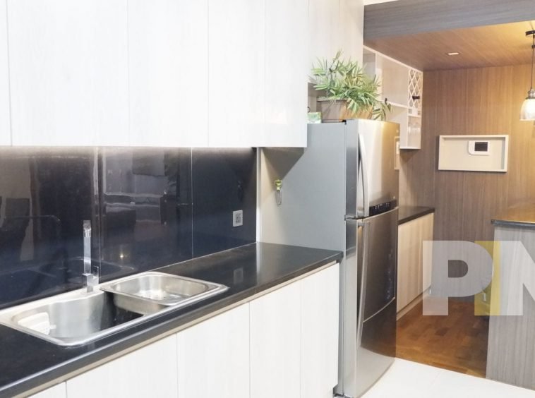 sink and fridge freezer in yangon