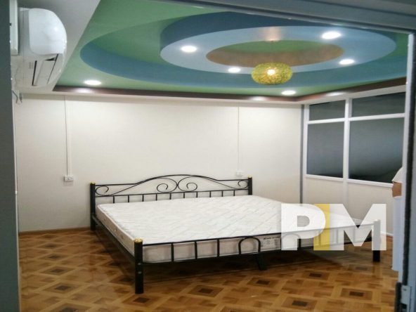 Bedroom in penthouse for rent in yangon