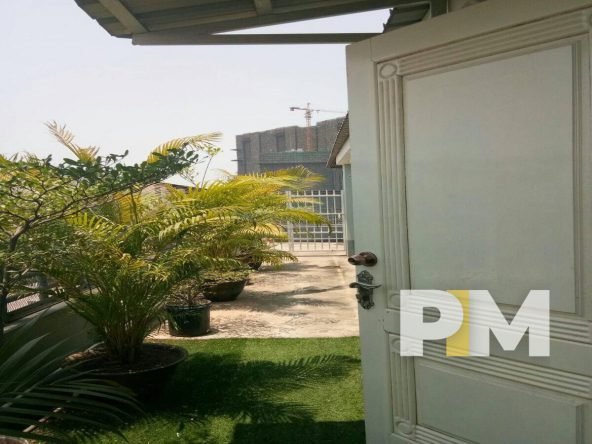 Outdoor space in penthouse for rent in yangon