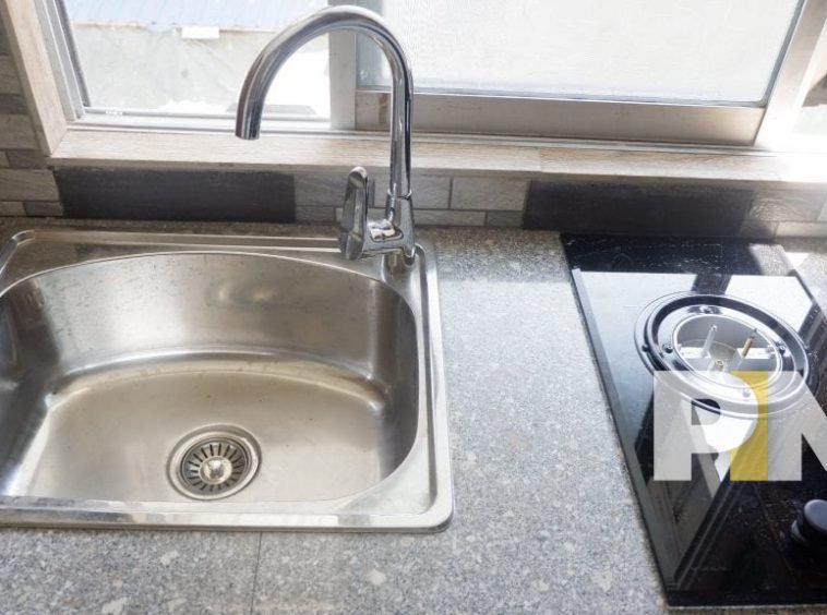 Kitchen sink in apartment