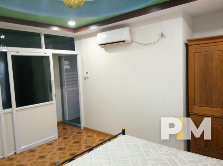 bedroom in penthouse for rent in sanchaung