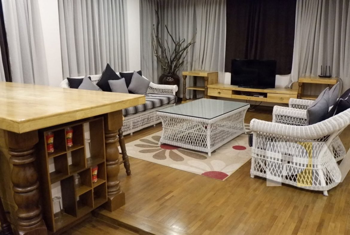 large stylish living room