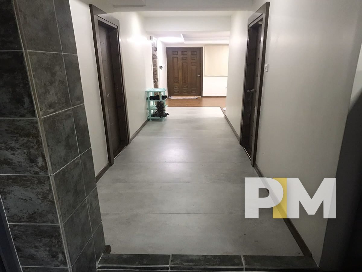 hallway in yangon apartment