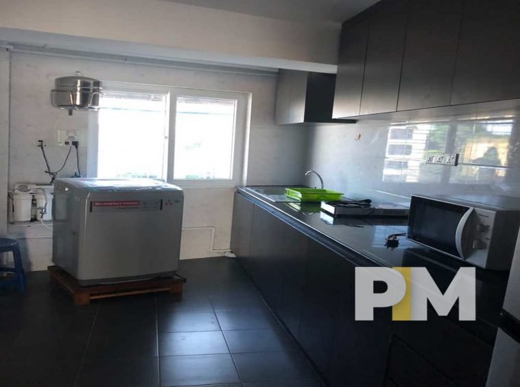 kitchen in apartment for rent in yangon