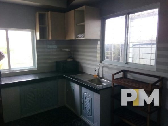 kitchen in penthouse for rent in myanmar