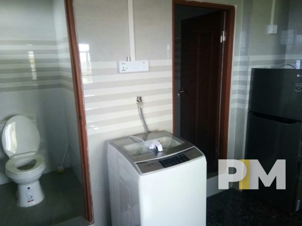 kitchen in penthouse for rent in yangon