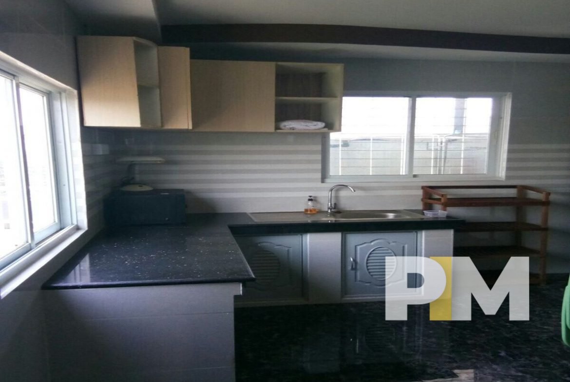 kitchen in penthouse for sale in yangon