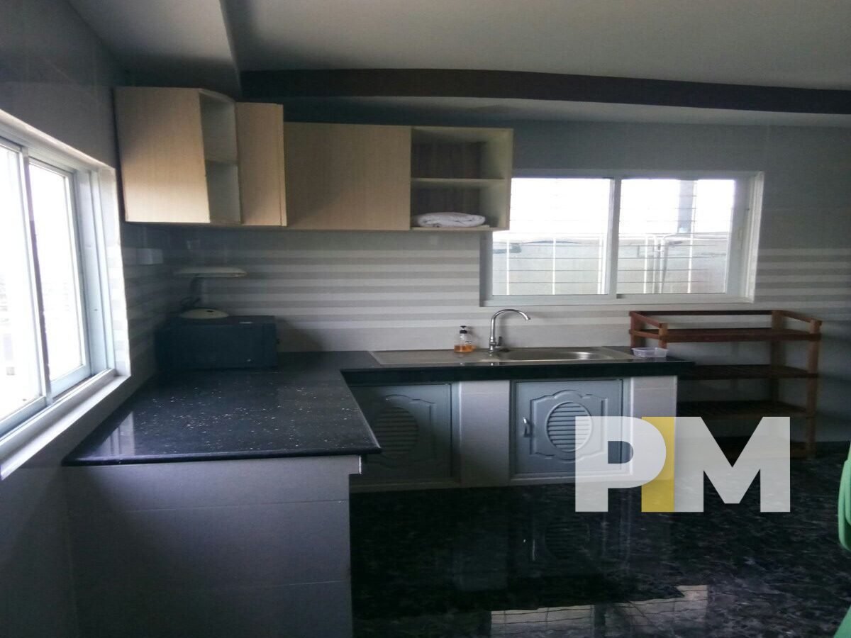 kitchen in penthouse for sale in yangon