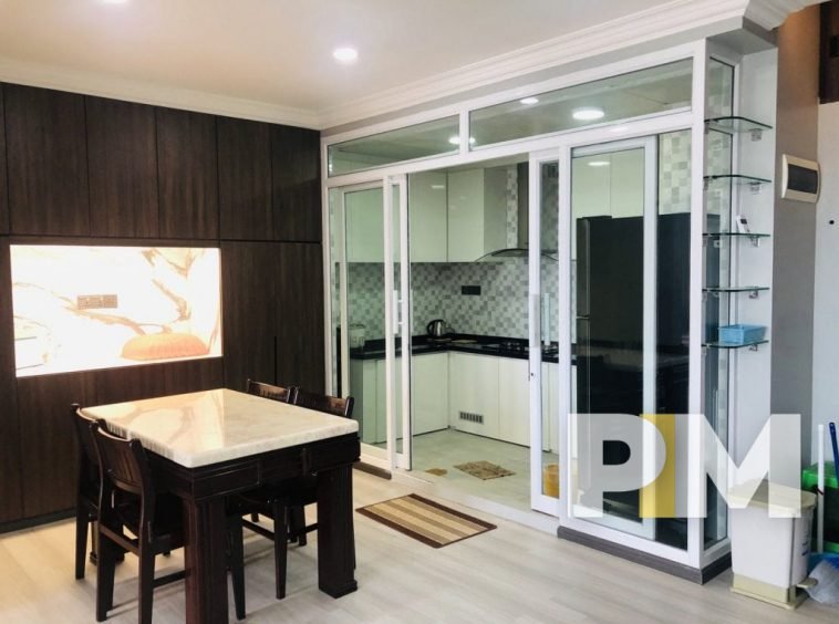 living room in yangon apartment