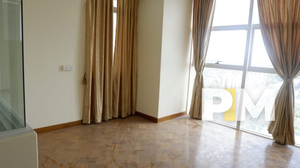 master bedroom in apartment for rent in yangon