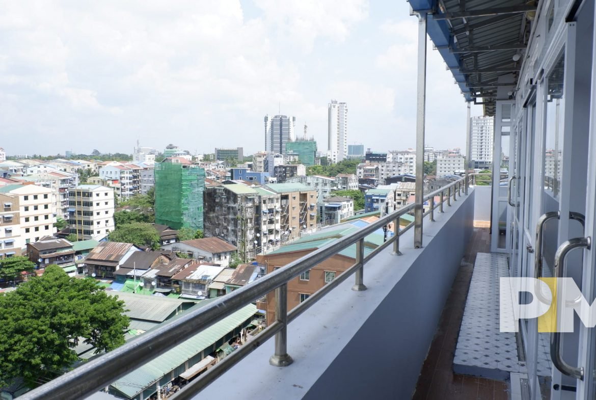 outdoor space in sanchaung penthouse