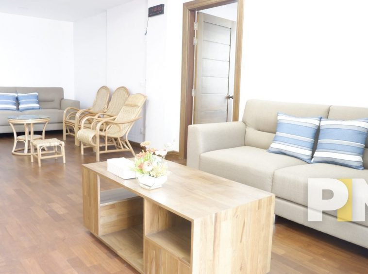 living room in sanchaung apartment