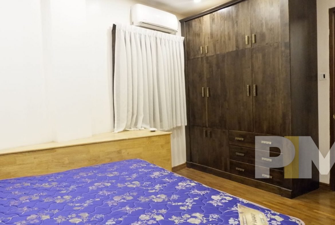 bedroom with full length wardrobe
