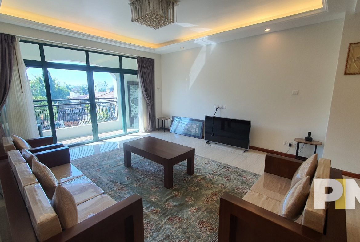 Living room with sofa set - myanmar real estate