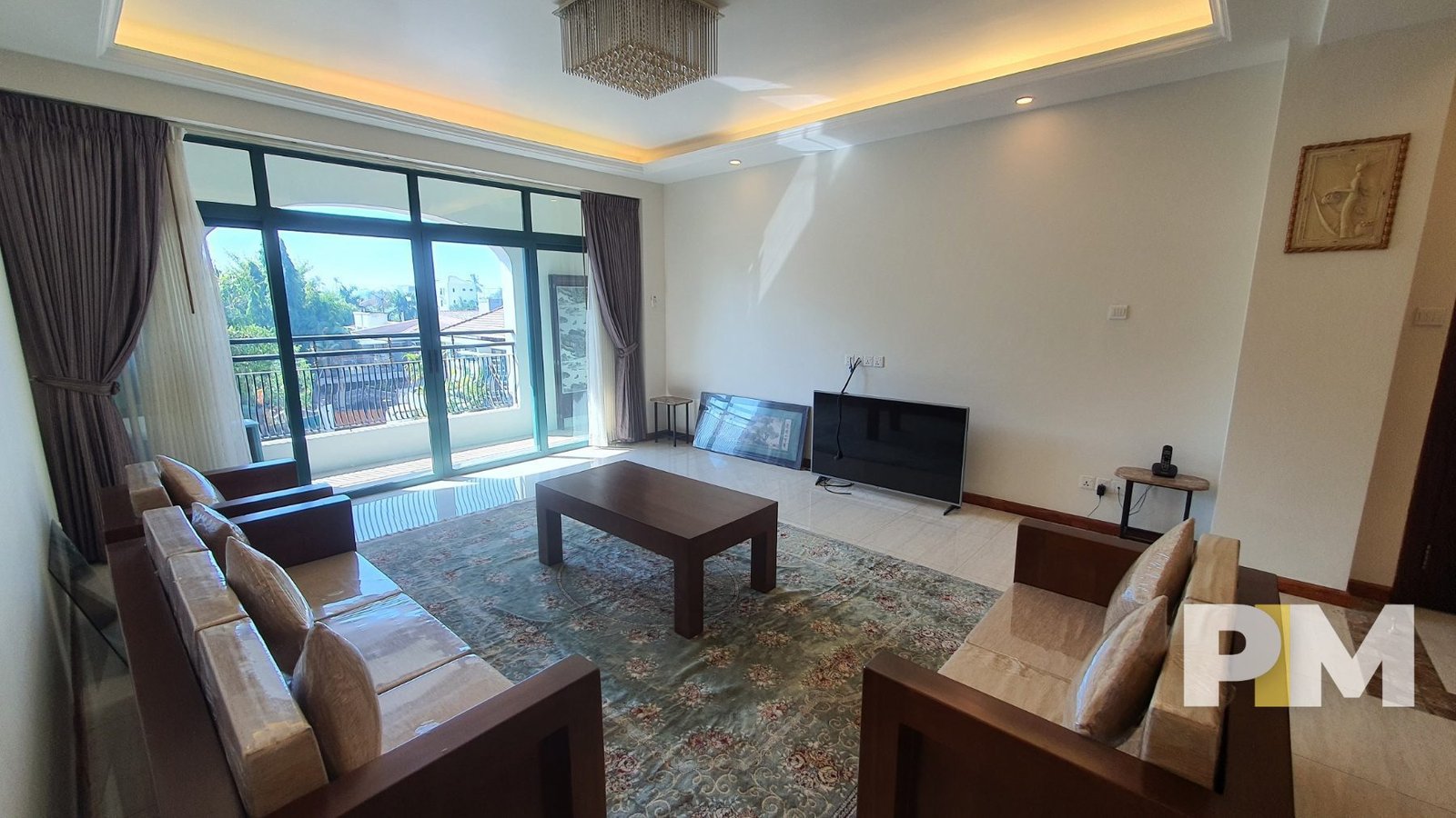 Living room with sofa set - myanmar real estate