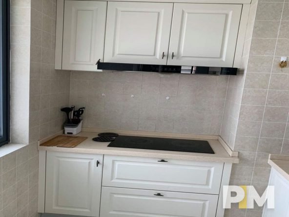 Kitchen in apartment for rent in yangon
