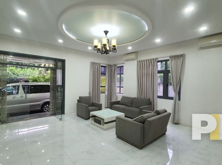 Living room- house for rent in kamayut