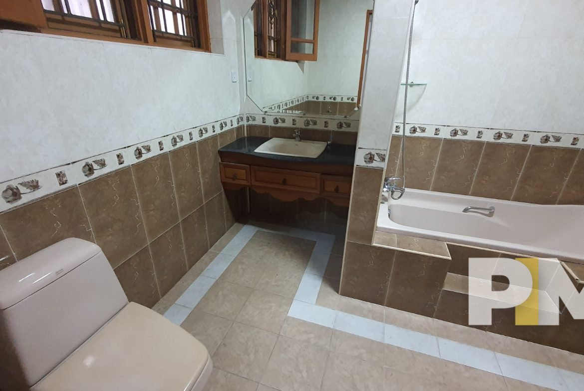 bathroom in building for rent in yangon
