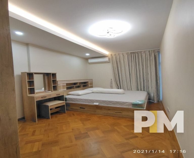 bedroom in yangon apartment for rent