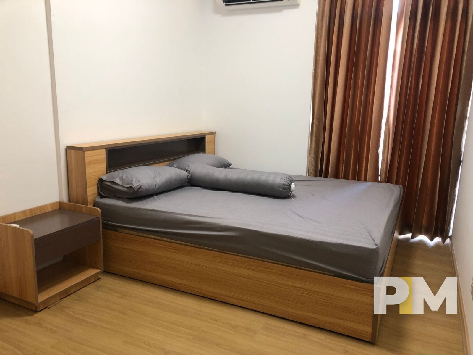 bedroom with side table - real estate in sanchaung
