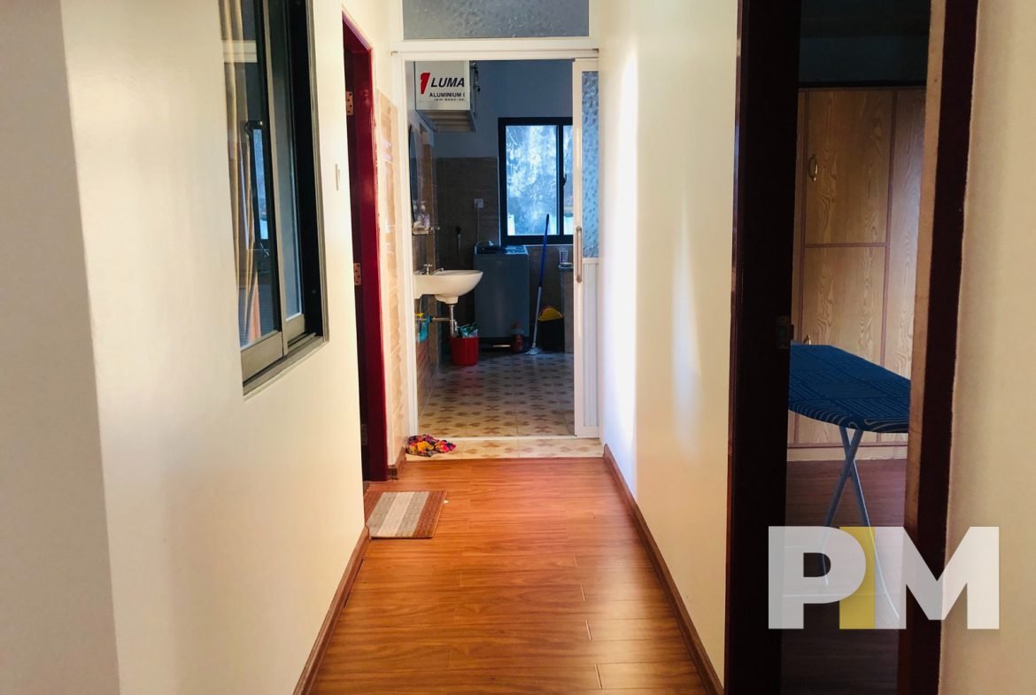 corridor in sanchaung apartment