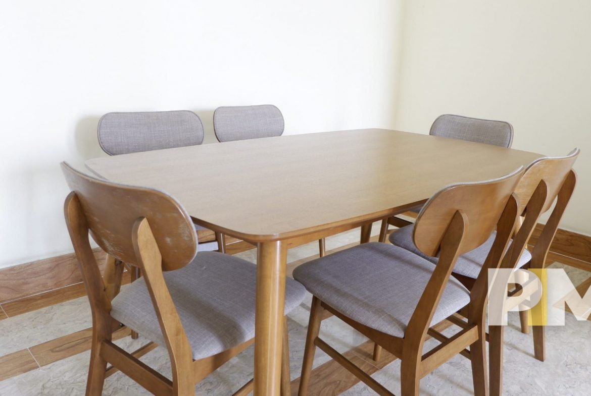 dining table and chairs - apartment for rent in myanmar