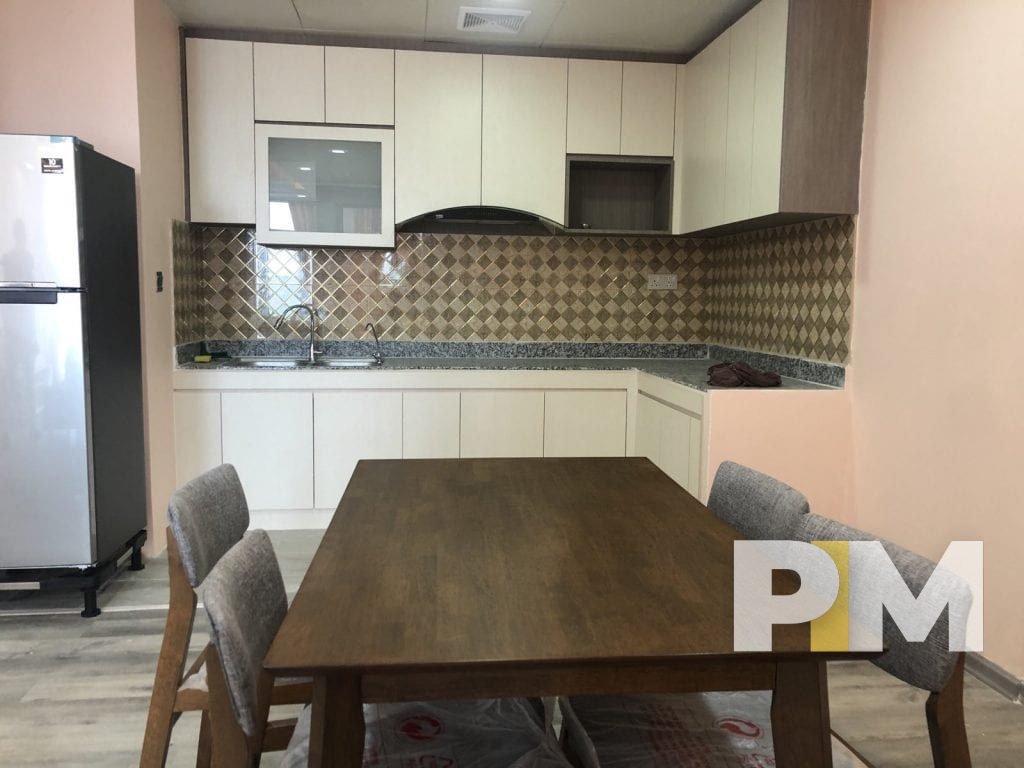 dining table in apartment for rent in myanmar