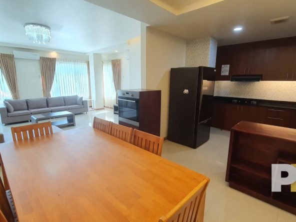 dining and living- condo rent in kamayut