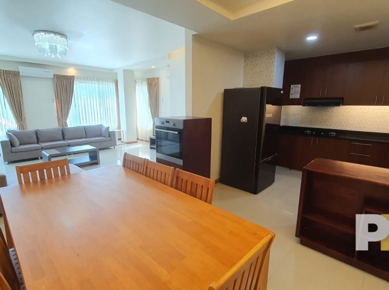 dining and living- condo rent in kamayut