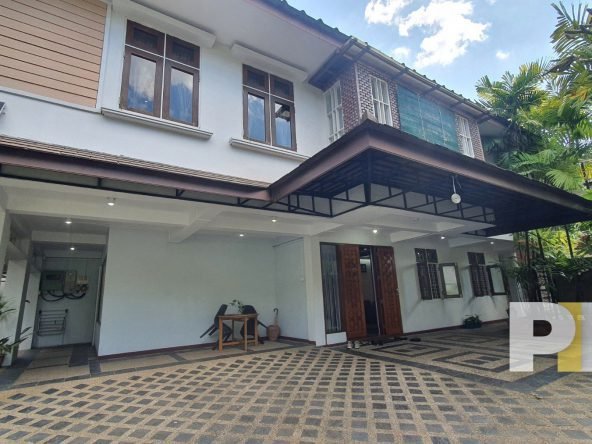 exterior of house for rent in yangon