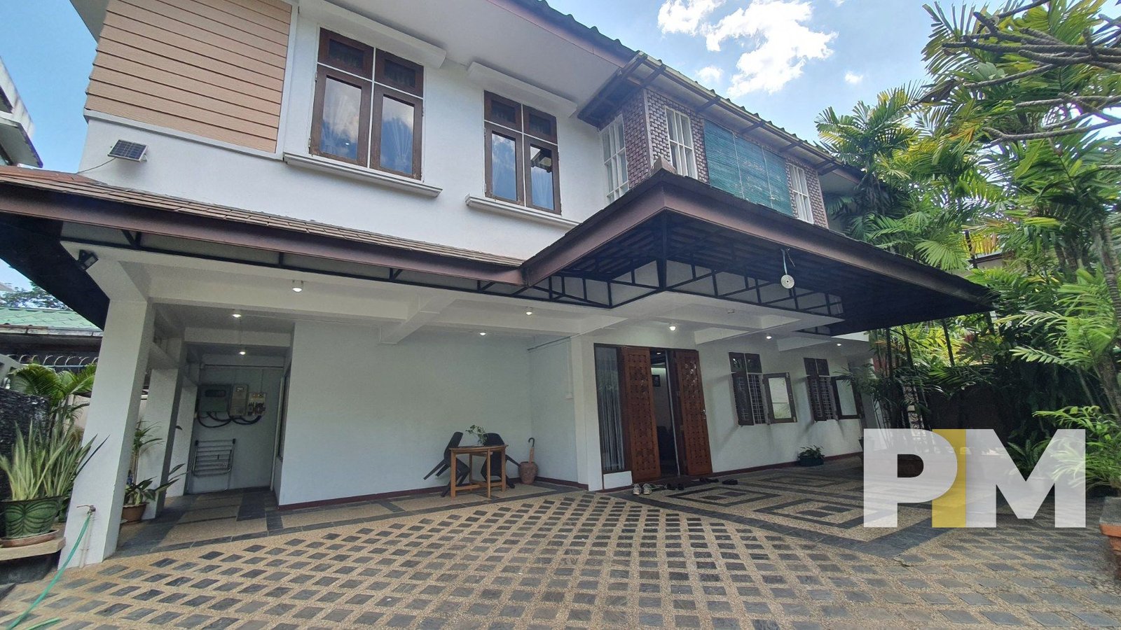 exterior of house for rent in yangon