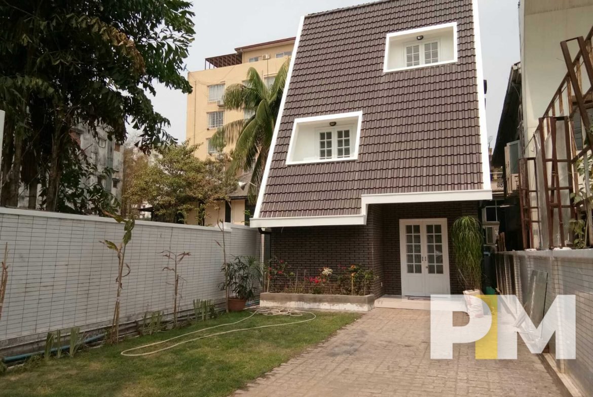exterior view of house for rent in myanmar