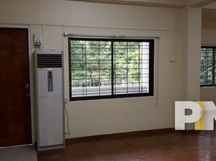 free standing air con in apartment for rent in sanchaung