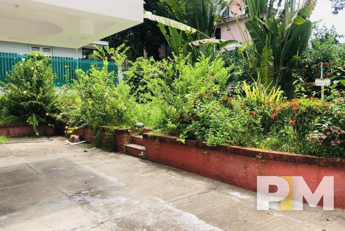 garden of house for rent in myanmar