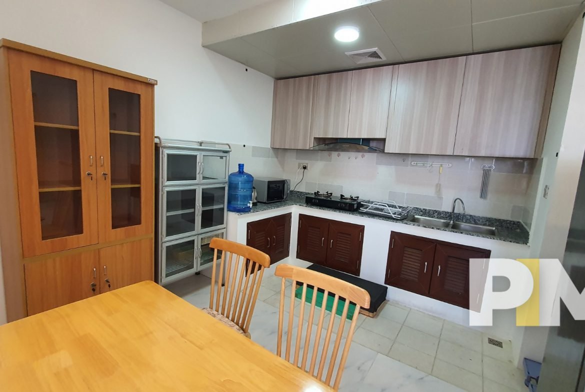 kitchen - apartment for rent in sanchaung garden