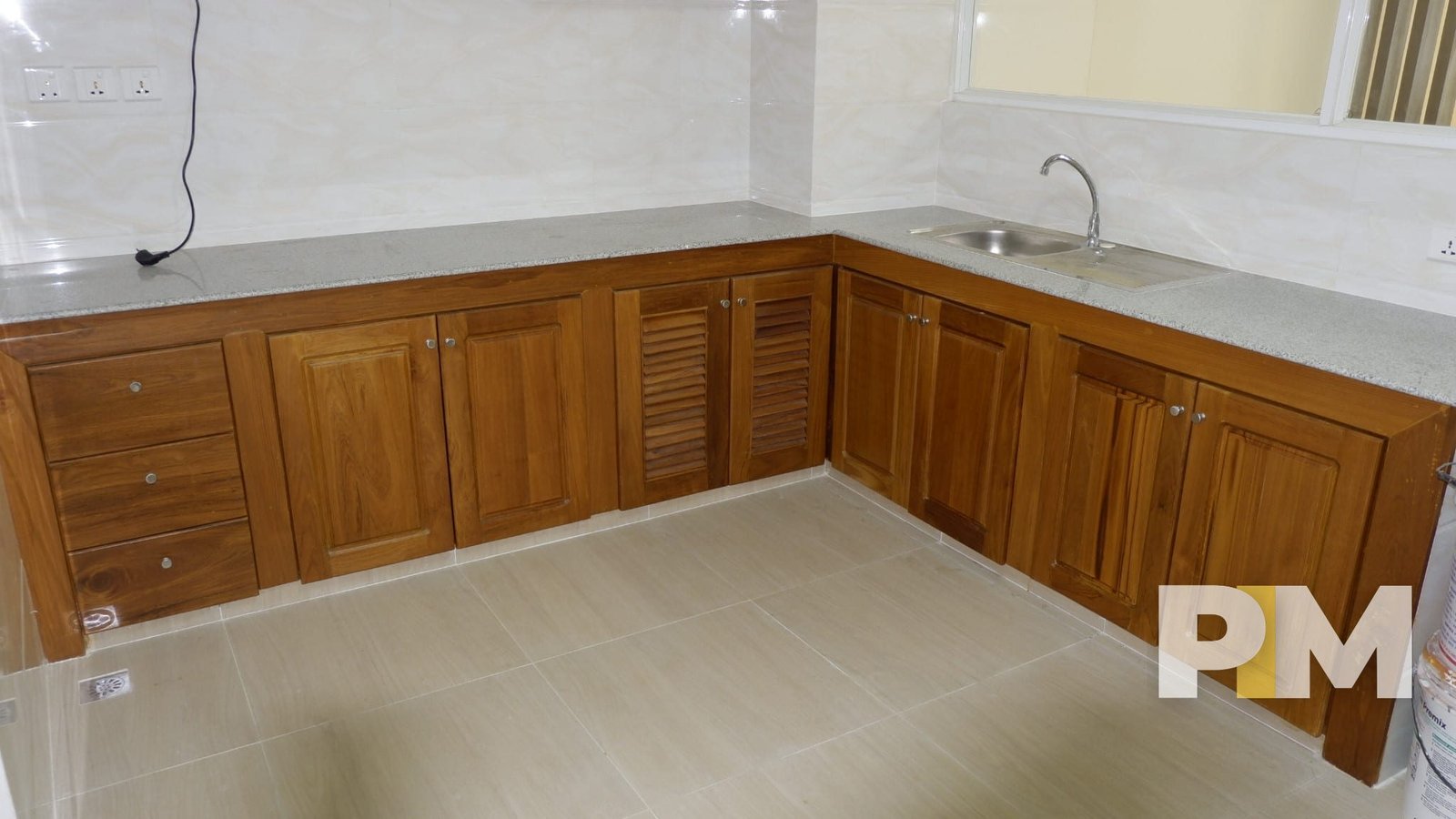 kitchen counter in apartment for rent in myanmar