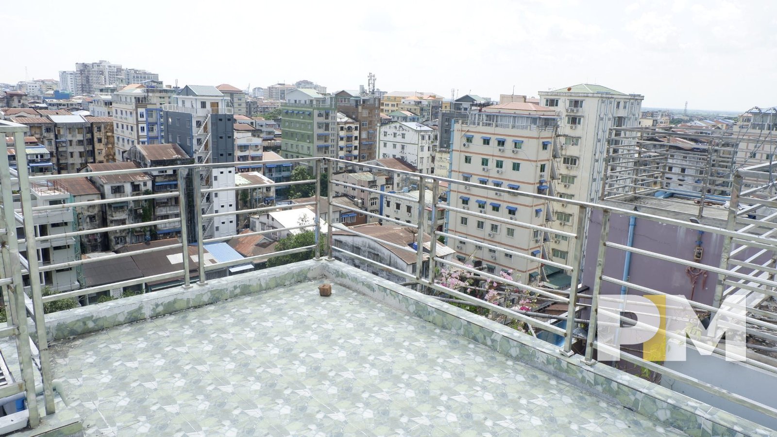 large terrace - yangon apartment for rent