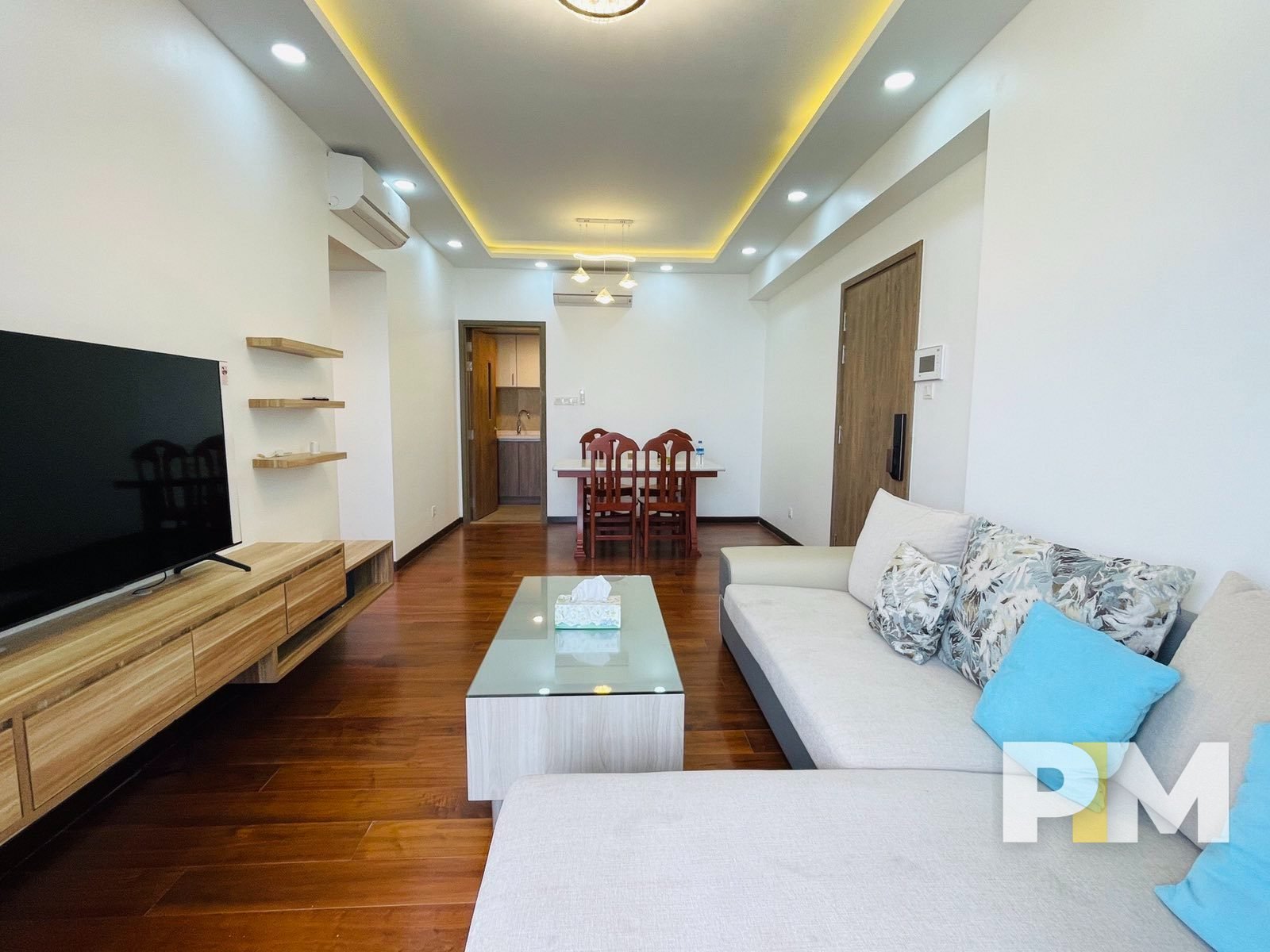 living room - properties in yangon