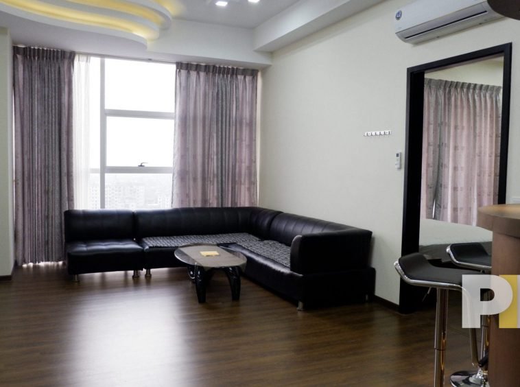 living room - apartment for rent in sanchaung