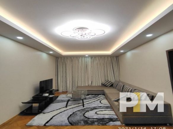 living room - apartment for rent in yangon
