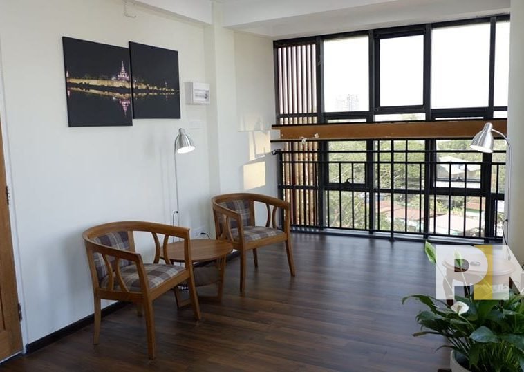 living room - penthouse for rent in myanmar