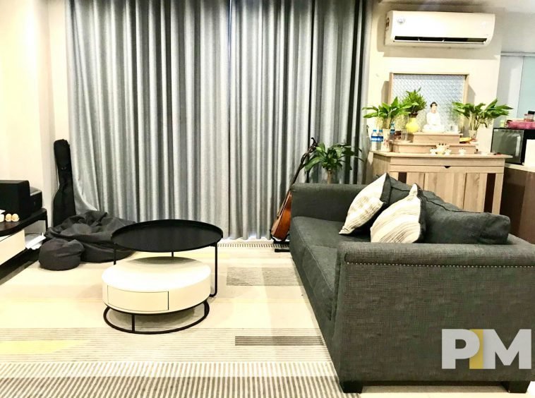 living room-properties in yangon