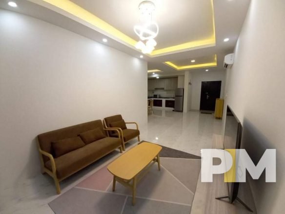 living room - properties in yangon