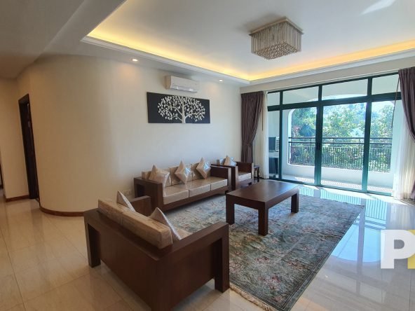 living room - properties in yangon