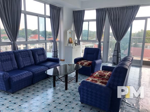 living room - real estate for rent in yangon