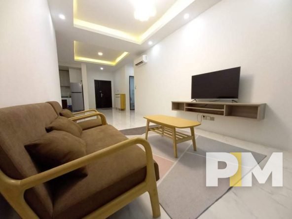 living room - properties in yangon